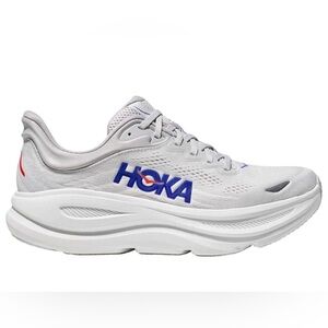 Hoka Gray and Blue Athletic Sneakers